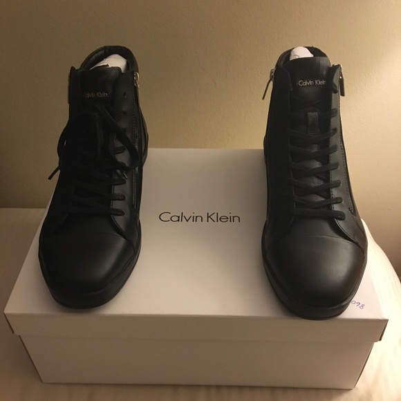 calvin klein black high tops